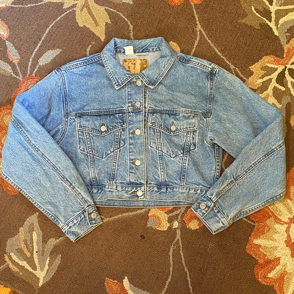 Vintage The London Jean Moda Int’l Cropped Cotton Denim Jacket